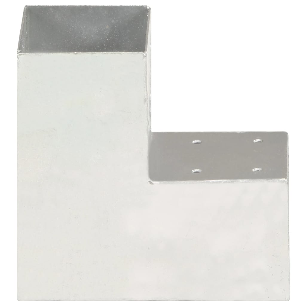 Stolpesko 4 stk L-form galvanisert metall 91x91 mm