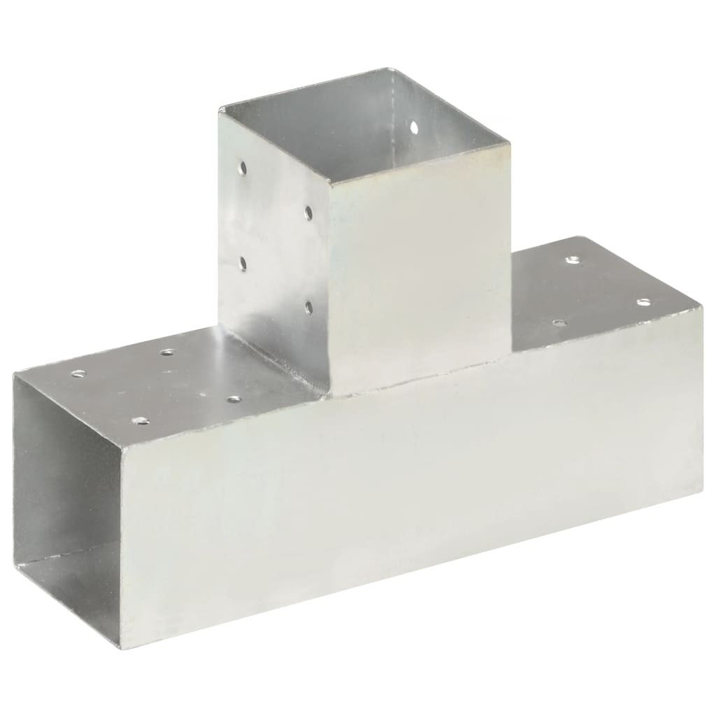 Stolpesko 4 stk T-form galvanisert metall 91x91 mm