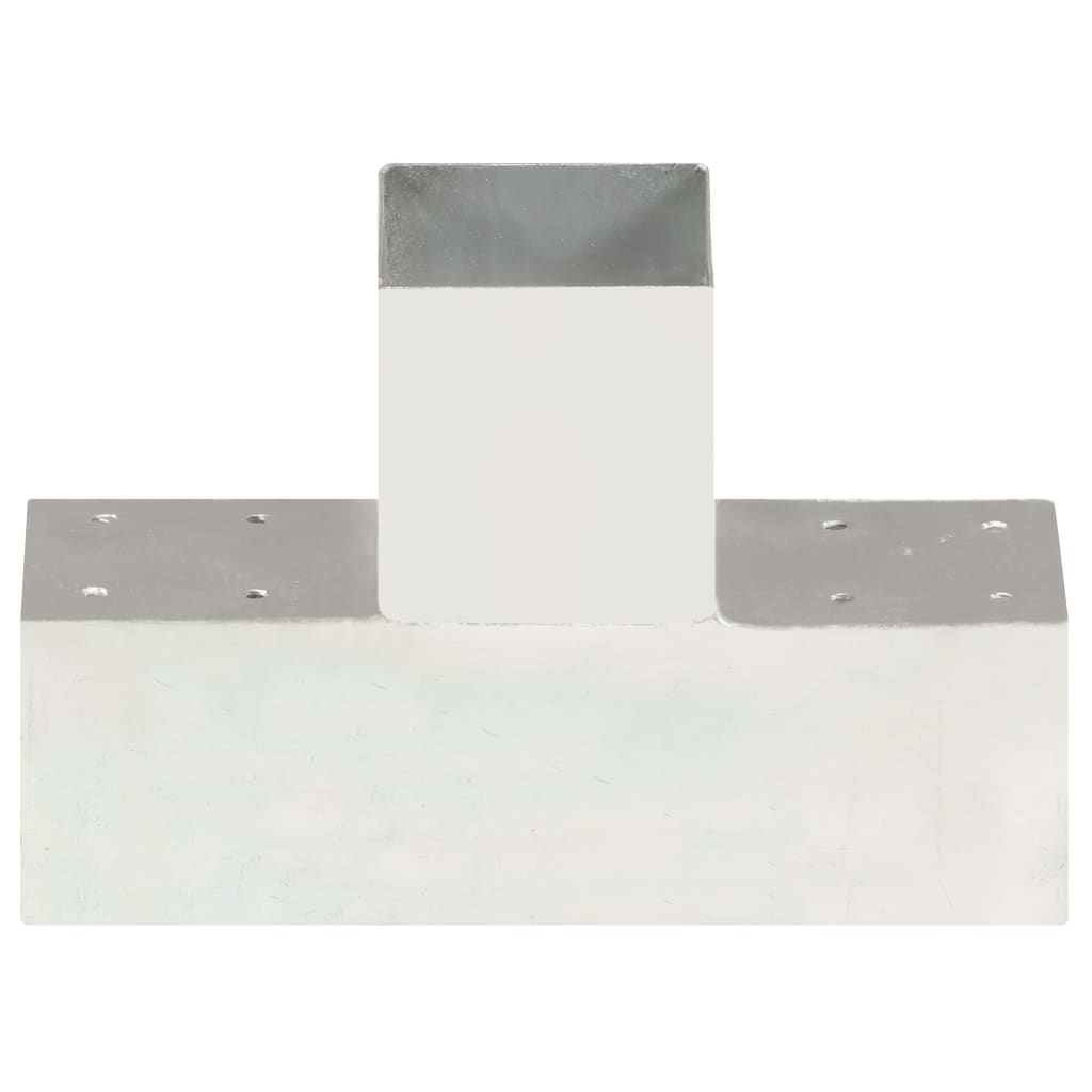 Stolpesko 4 stk T-form galvanisert metall 91x91 mm