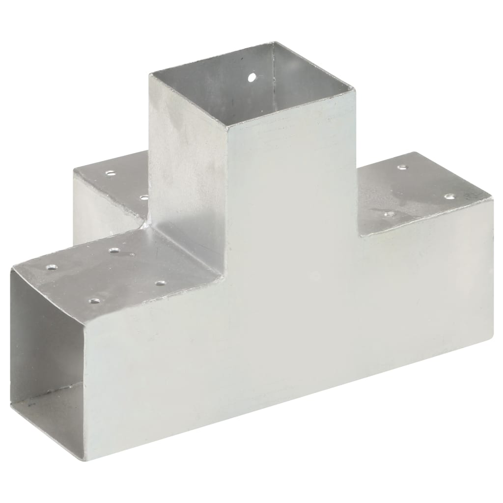 Stolpesko 4 stk X-form galvanisert metall 91x91 mm