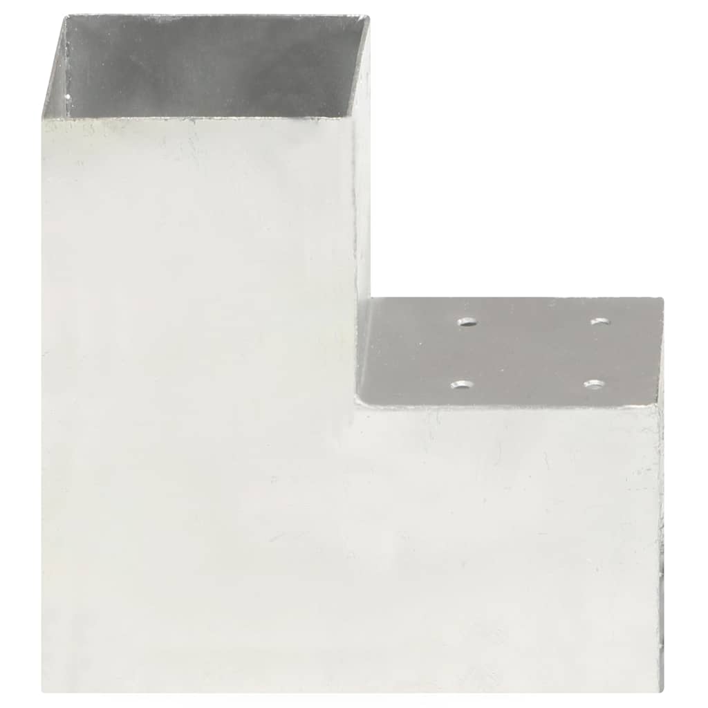 Stolpesko L-form galvanisert metall 101x101 mm