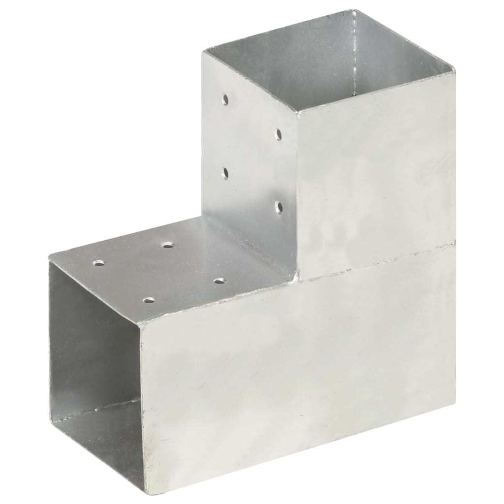 Stolpesko 4 stk L-form galvanisert metall 101x101 mm