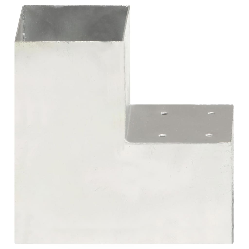 Stolpesko 4 stk L-form galvanisert metall 101x101 mm