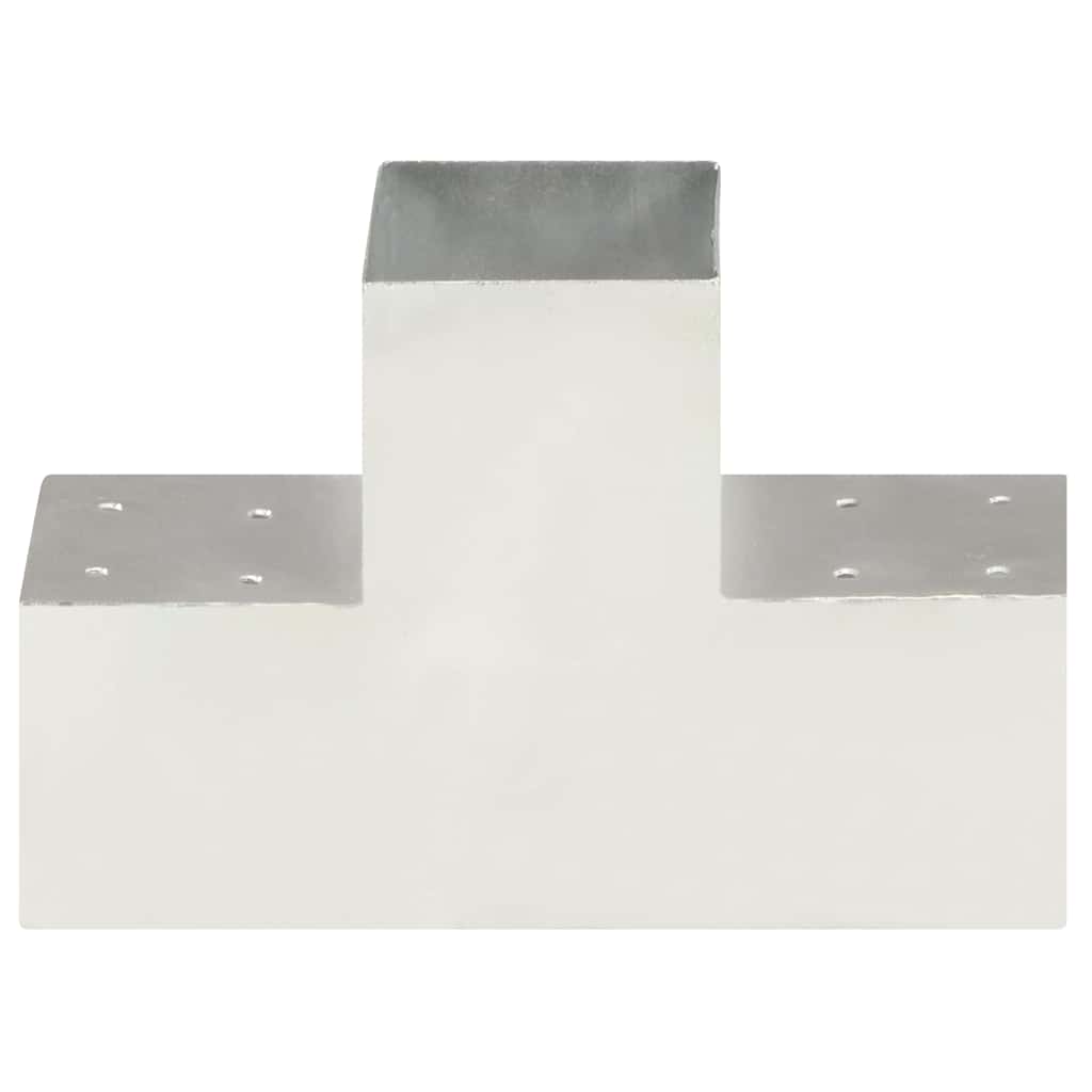 Stolpesko 4 stk T-form galvanisert metall 101x101 mm