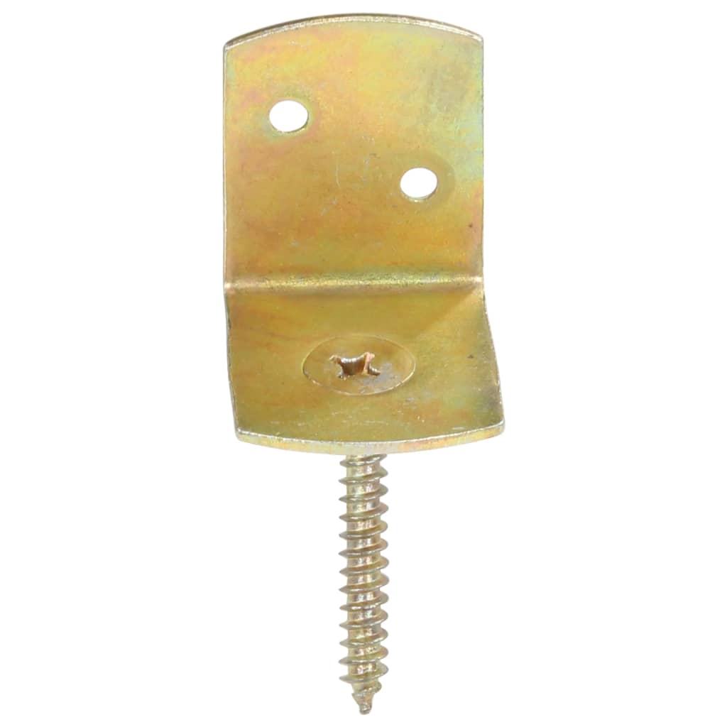 Gjerdebeslag 4 stk L-form galvanisert metall