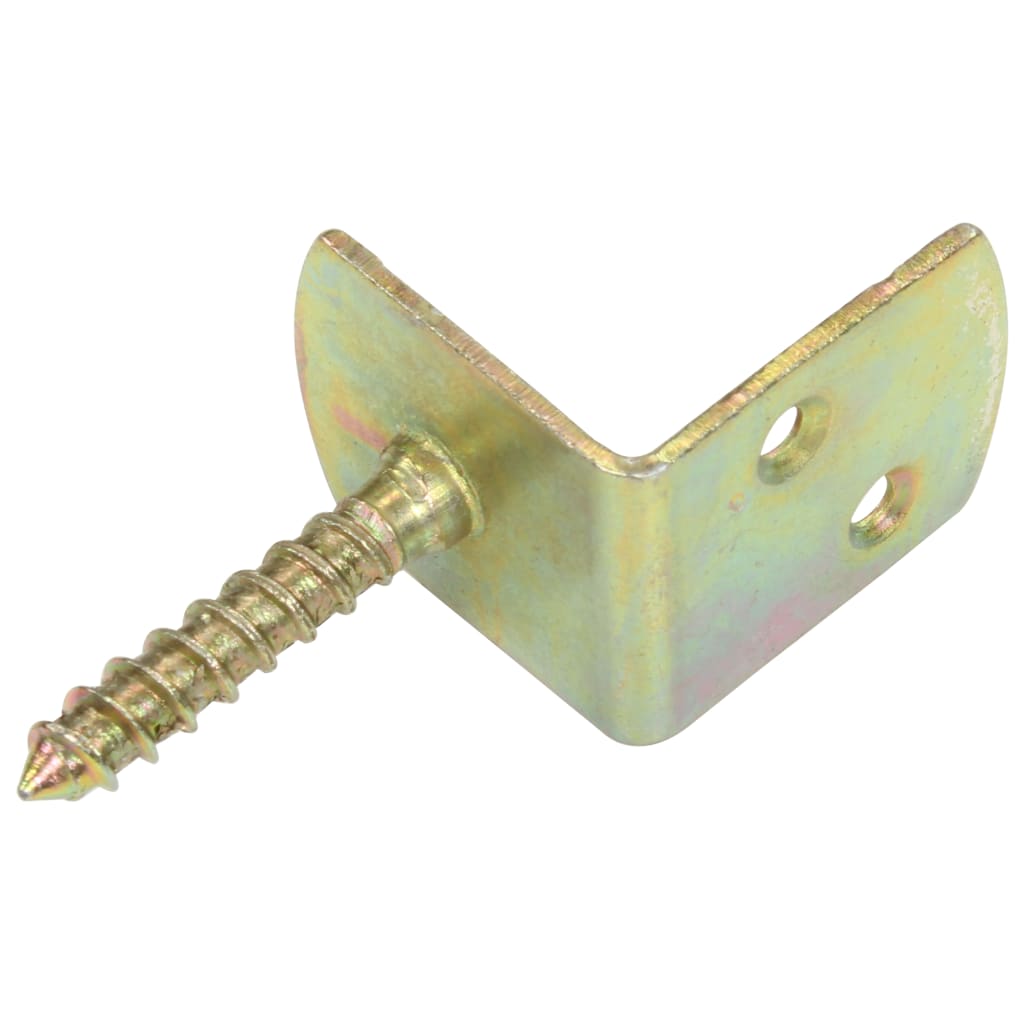 Gjerdebeslag 4 stk L-form galvanisert metall
