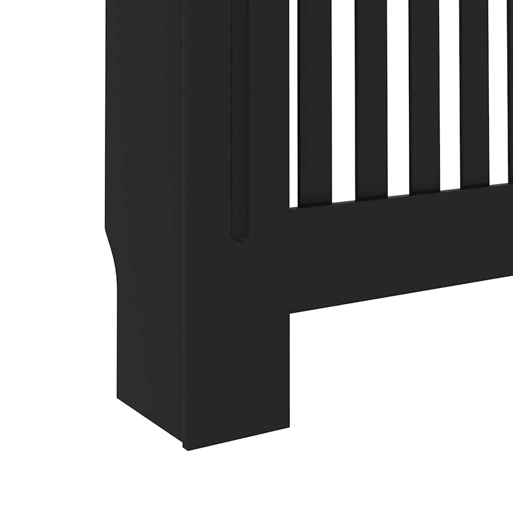 Radiatordeksel svart 112x19x81,5 cm konstruert tre