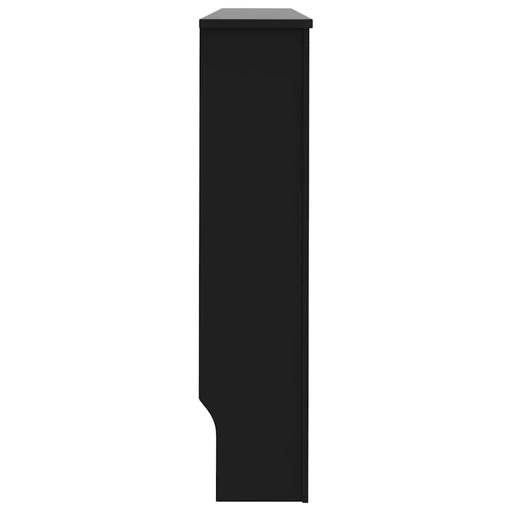Radiatordeksel svart 152x19x81,5 cm konstruert tre