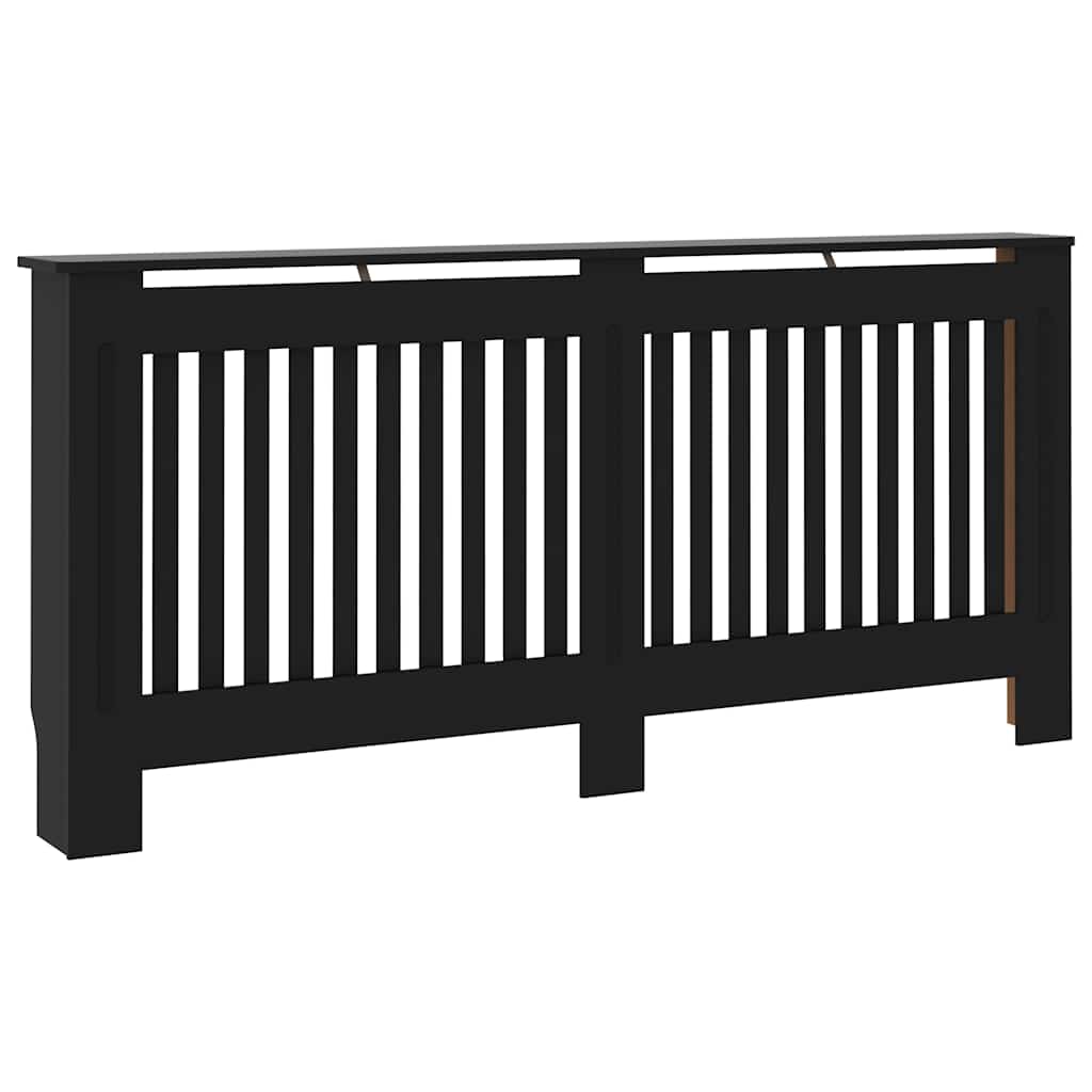 Radiatordeksel svart 172x19x81,5 cm konstruert tre