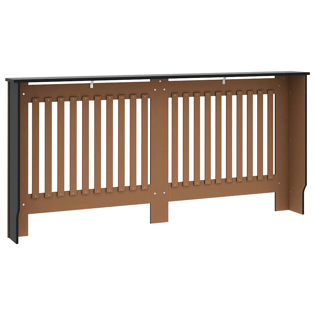 Radiatordeksel svart 172x19x81,5 cm konstruert tre