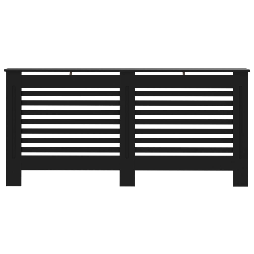 Radiatordeksel svart 172x19x81,5 cm MDF