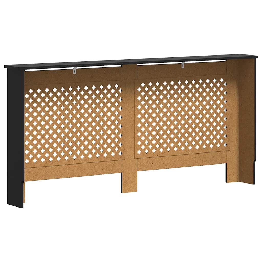 Radiatordeksel svart 172x19x81,5 cm MDF