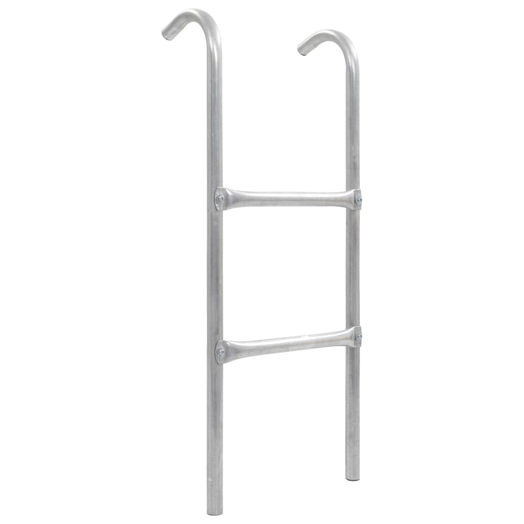 Stige til trampoline 2 trinn stål sølv 72 cm (egnet for 65 cm høyde)