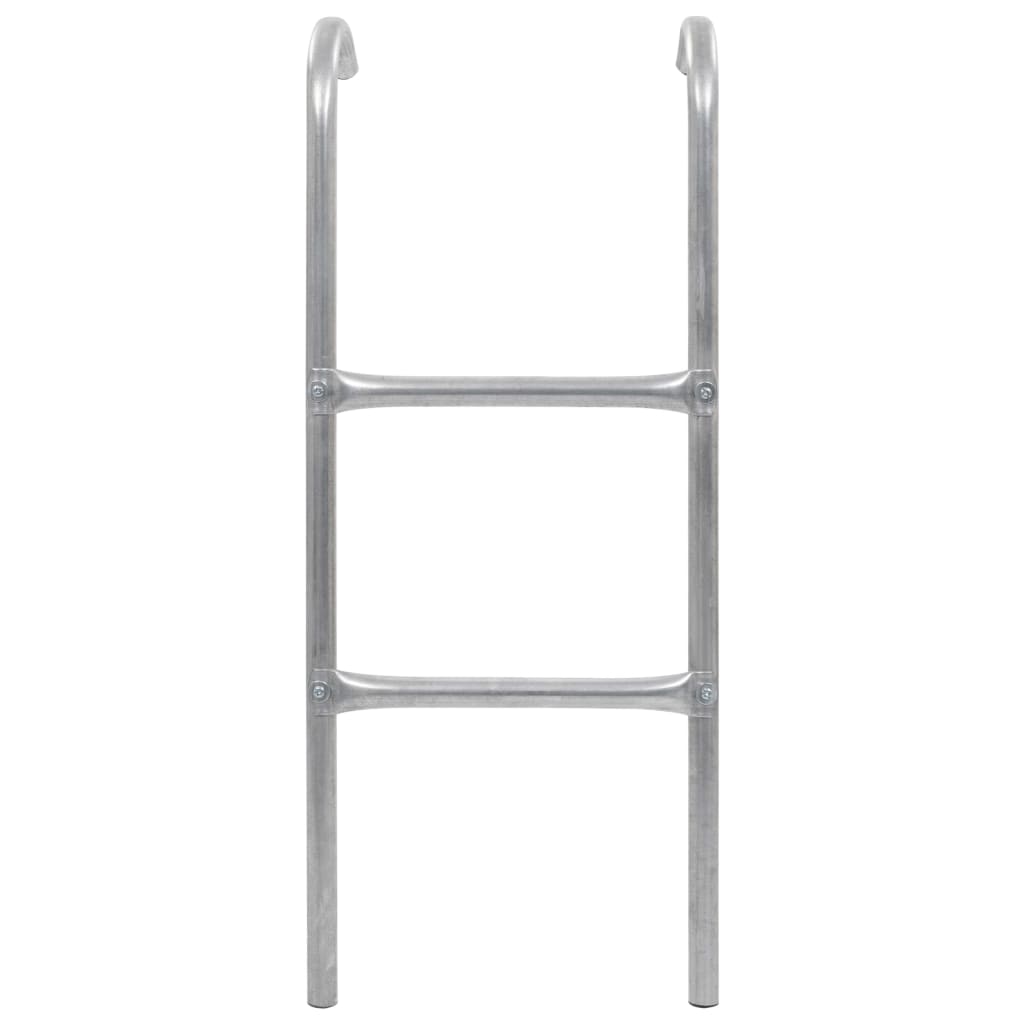 Stige til trampoline 2 trinn stål sølv 72 cm (egnet for 65 cm høyde)