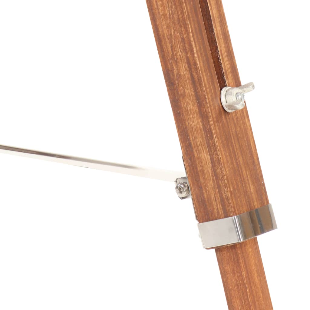 Gulvlampe med stativ honningbrun og hvit heltre teak 141 cm