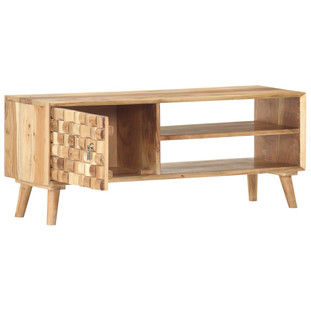 TV-benk 100x30x40 cm heltre akasie