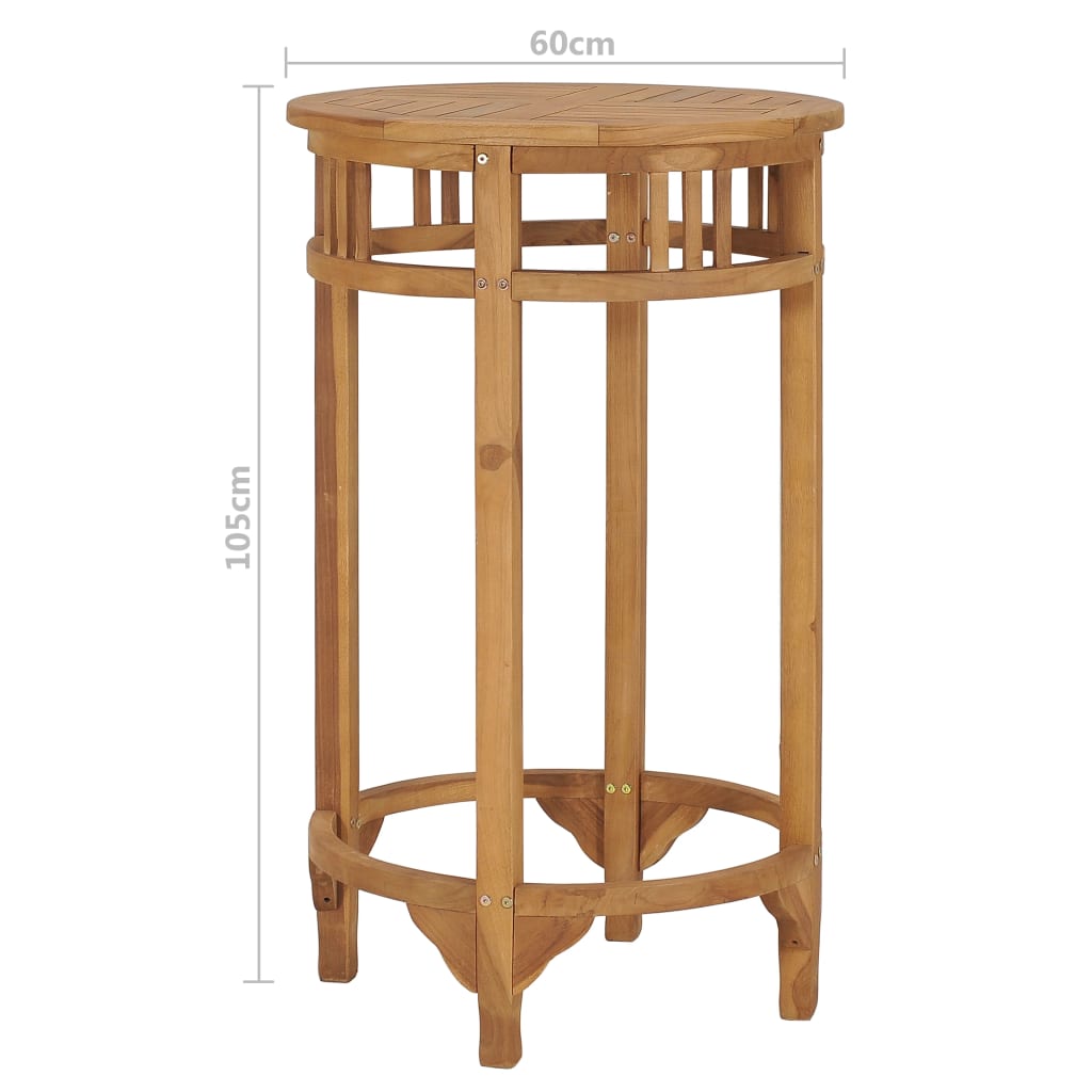 Barbord Ø 60 cm heltre teak