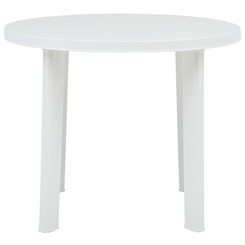 Hagebord hvit 89 cm plast