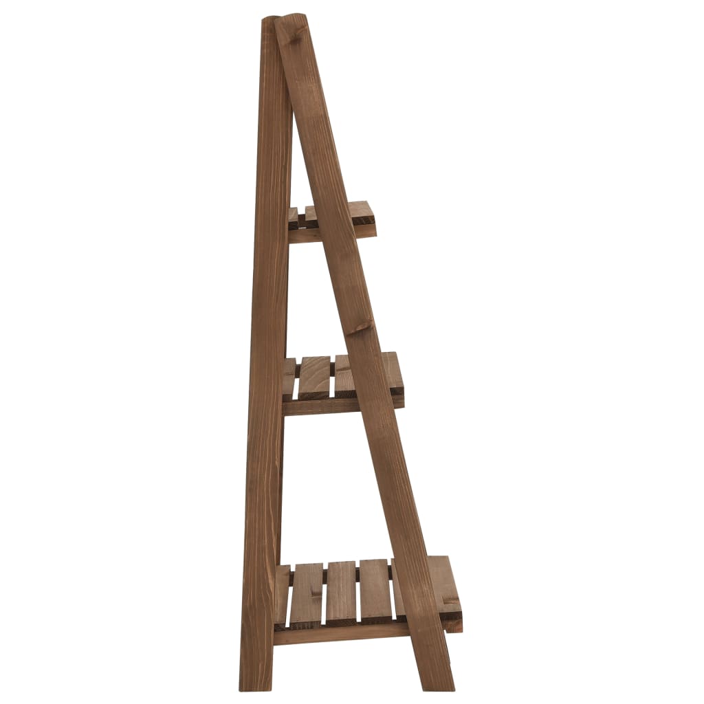 Blomsterstativ 3 etasjer med tavle 40x30x90 cm heltre gran