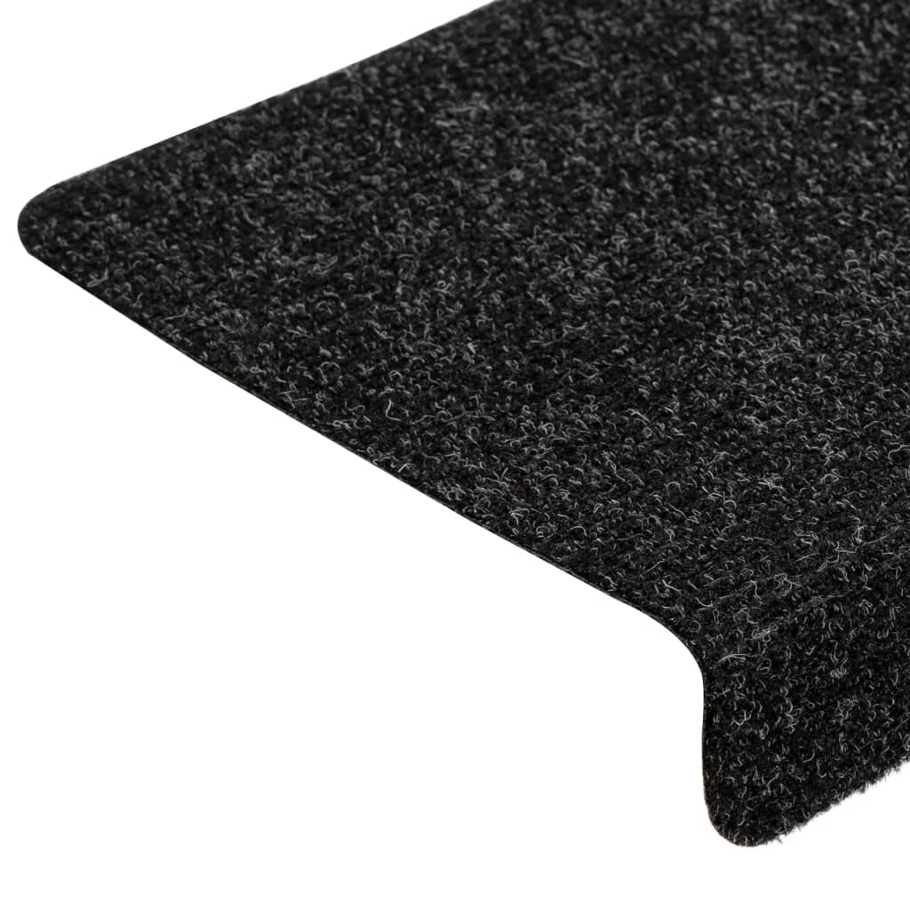 Trappematter selvklebende 15 stk 65x21x4 cm svart rektangulær kant