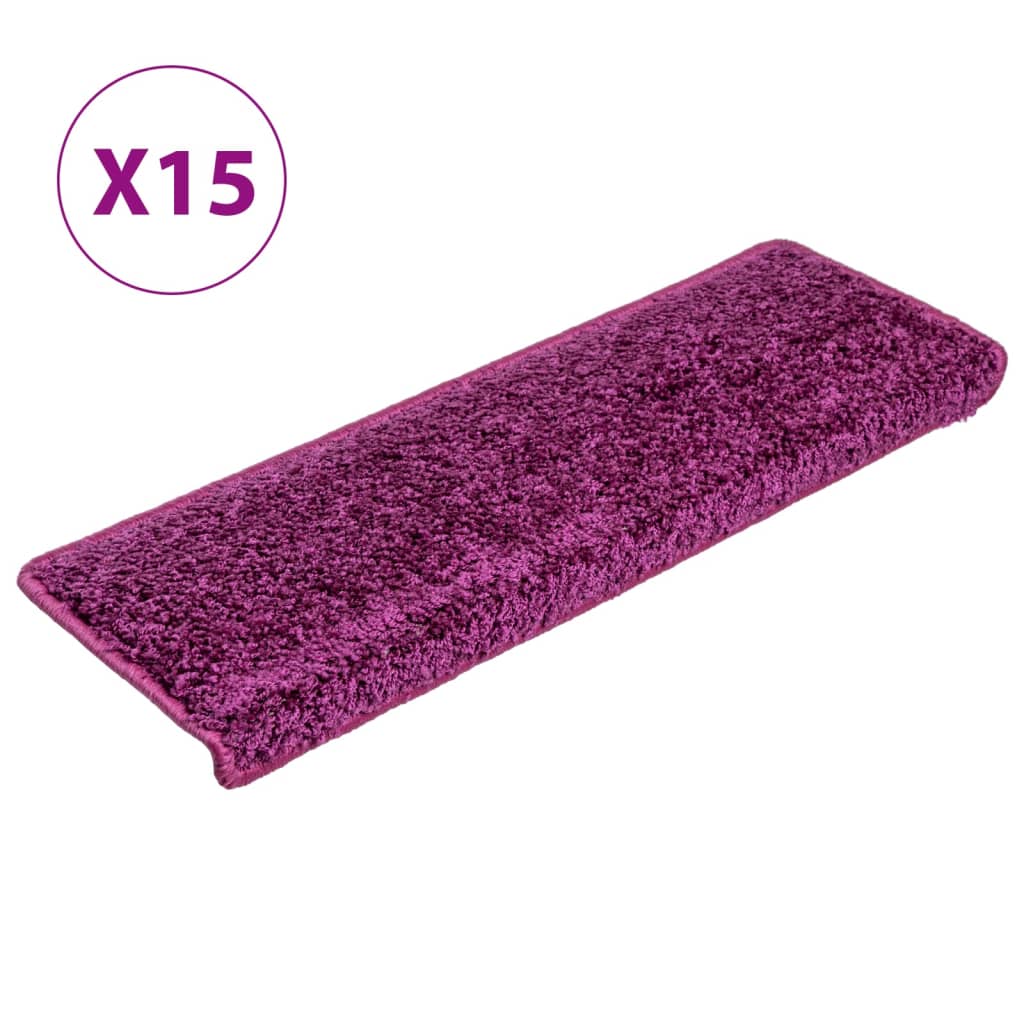 Trappematter 15 stk 65x21x4 cm fiolett rektangulær kant