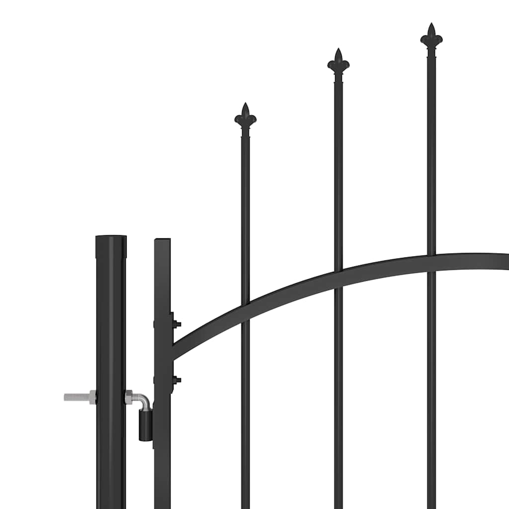 Hagegjerdeport Woerden med spydtopp 5x1,95 m svart