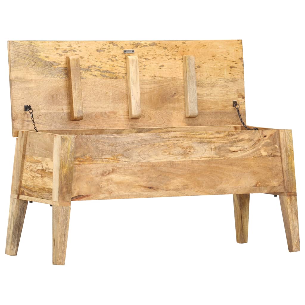 Oppbevaringsboks 99x35x48 cm heltre mango vidaXL