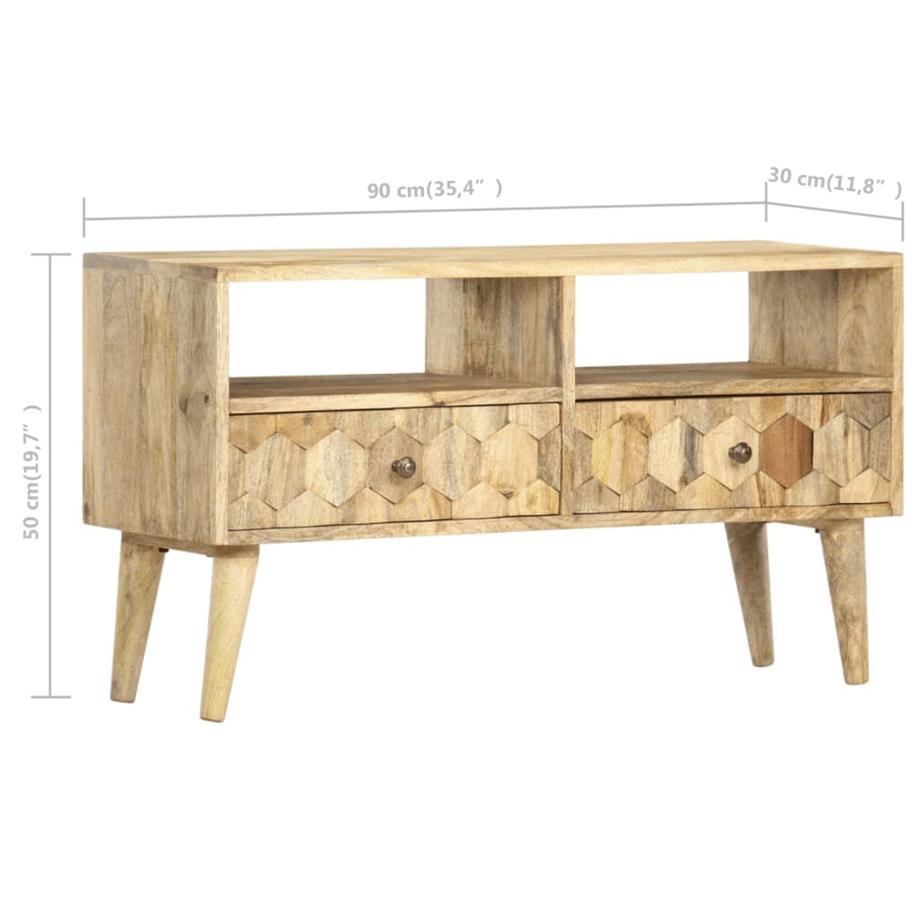 TV-benk 90x30x50 cm heltre mango