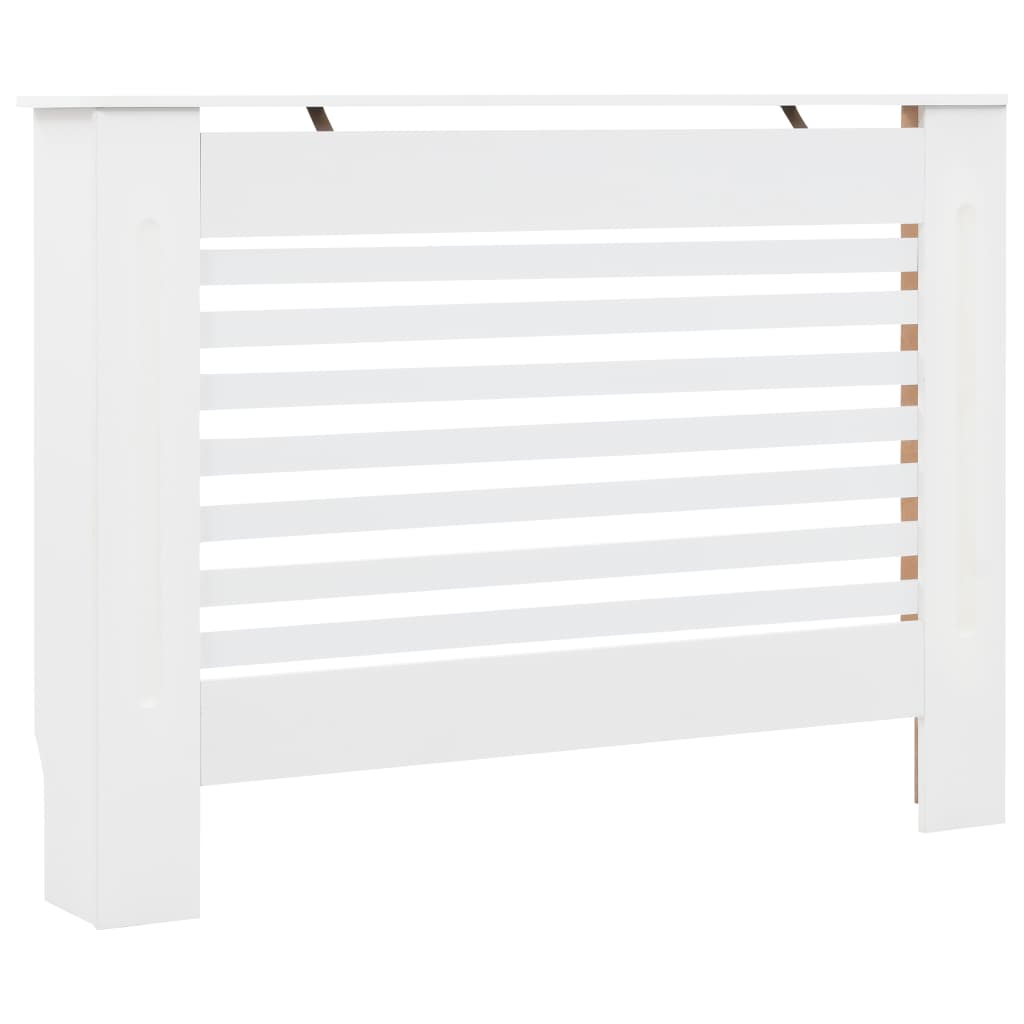 Radiatordeksler 2 stk hvit 112x19x81,5 cm MDF