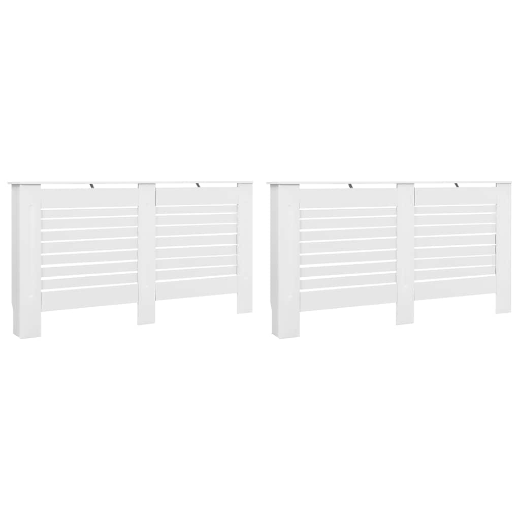 Radiatordeksler 2 stk hvit 152x19x81,5 cm MDF vidaXL