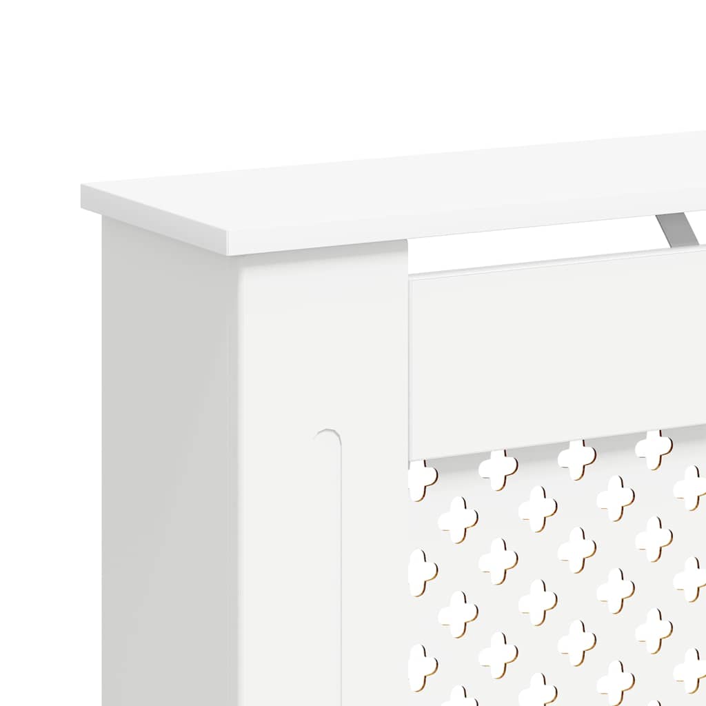 Radiatordeksler 2 stk hvit 112x19x81,5 cm MDF