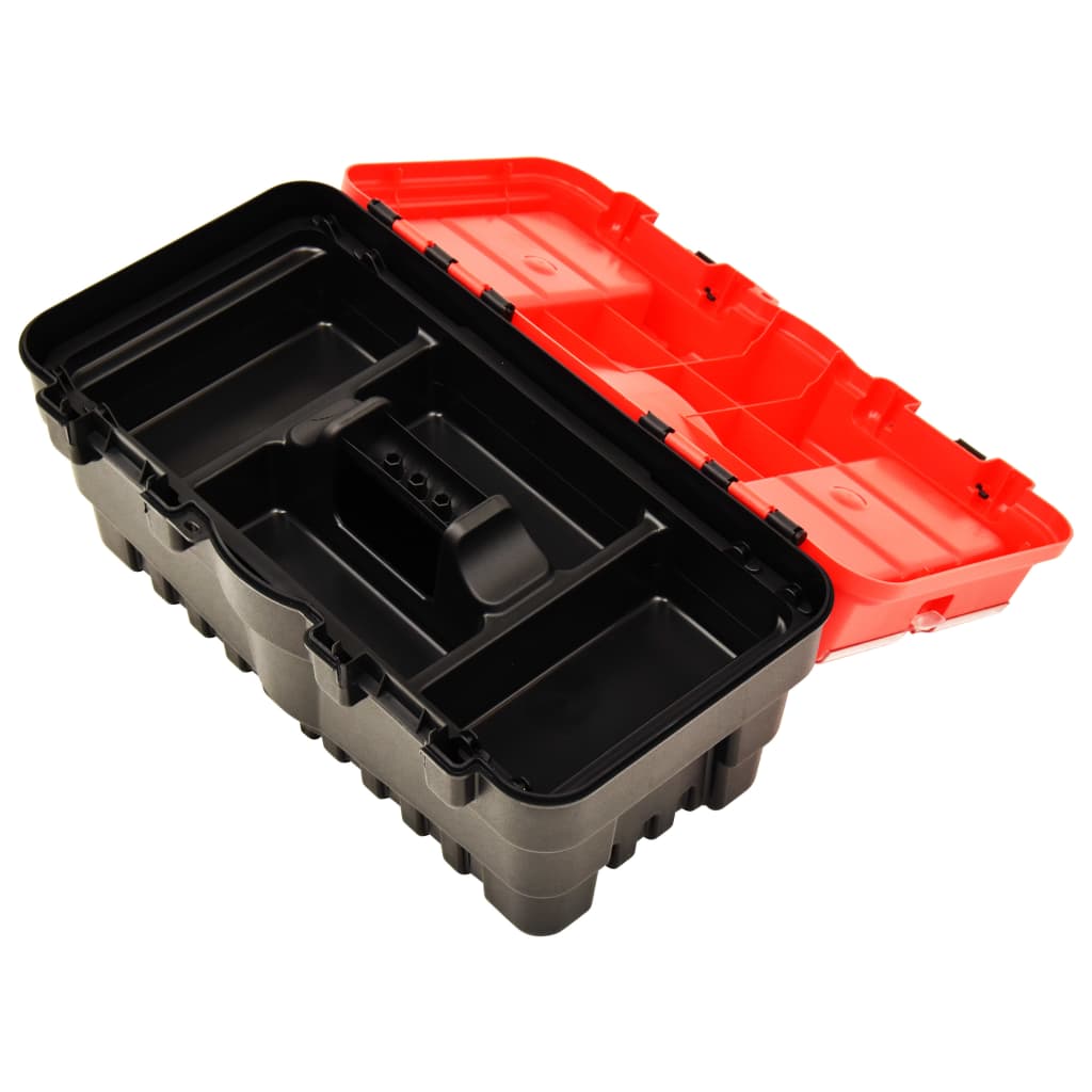 Verktøykasse plast 462x256x242 mm rød