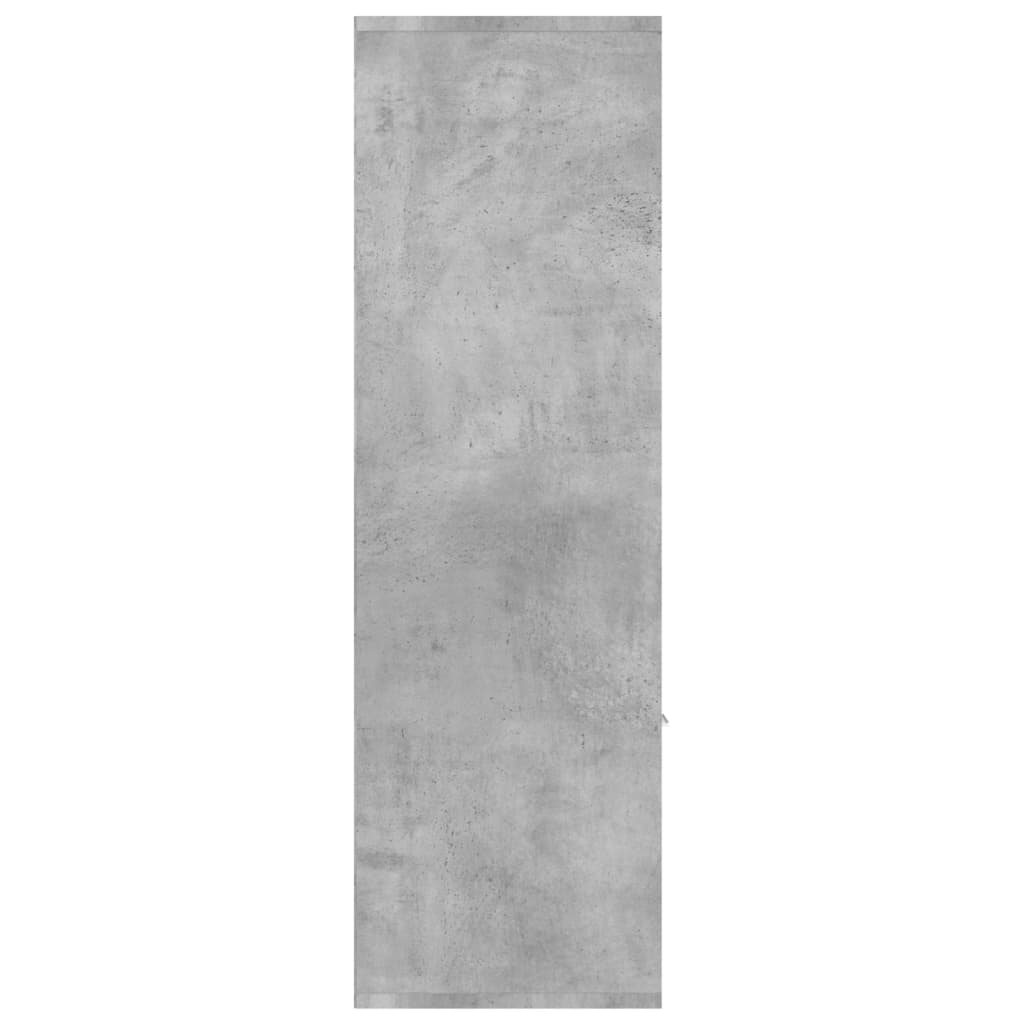Bokhylle betonggrå 98x30x98 cm konstruert tre
