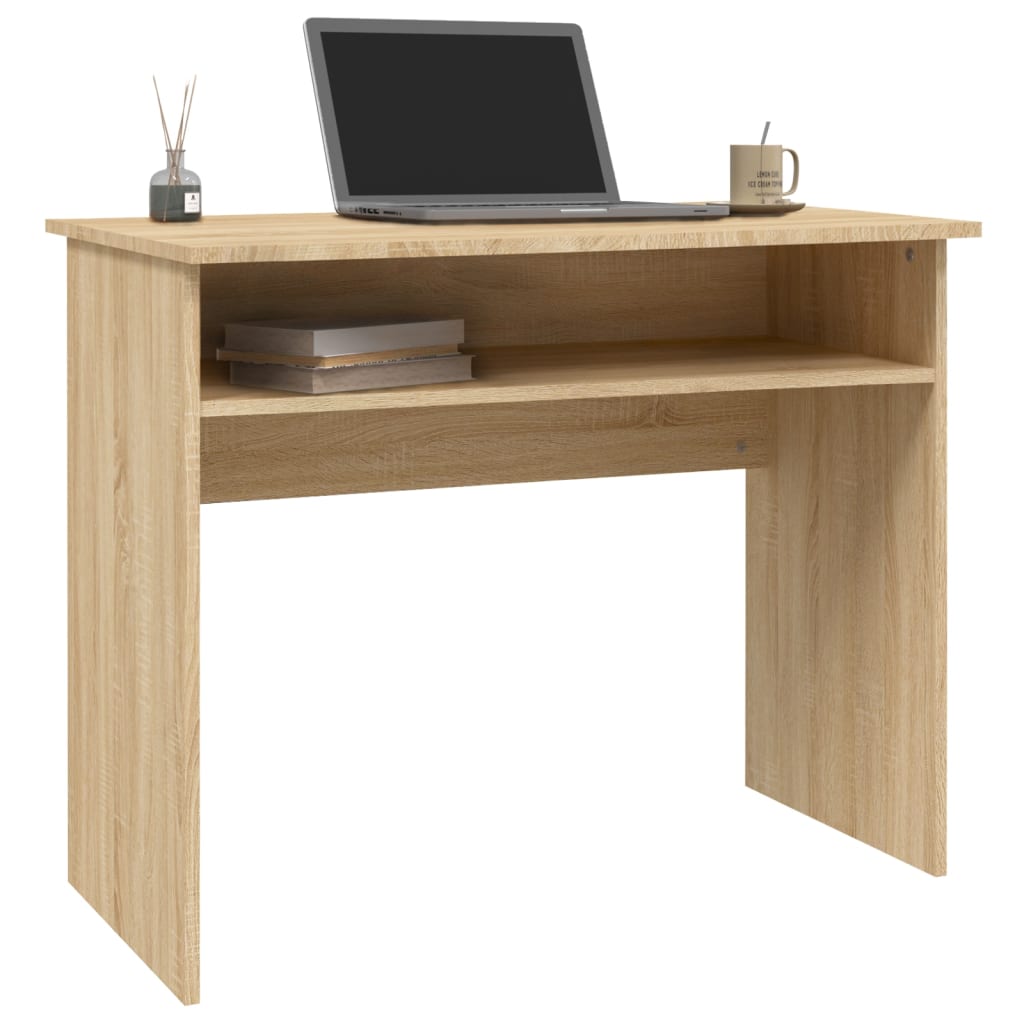 Skrivebord sonoma eik 90x50x74 cm konstruert tre
