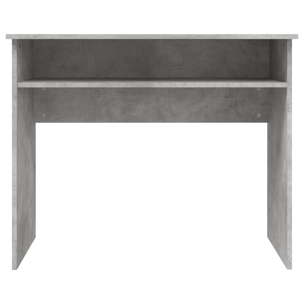 Skrivebord betonggrå 90x50x74 cm konstruert tre