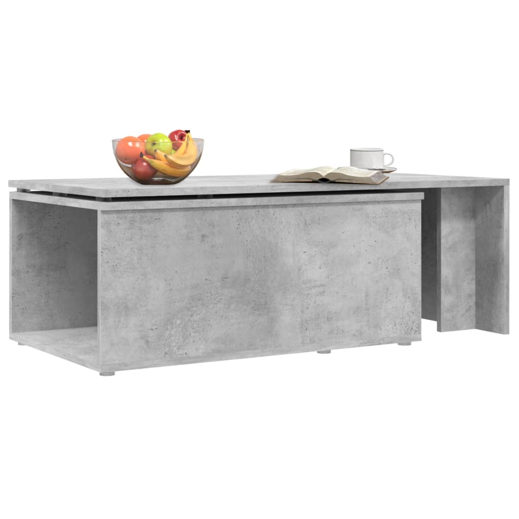 Salongbord betonggrå 150x50x35 cm konstruert tre