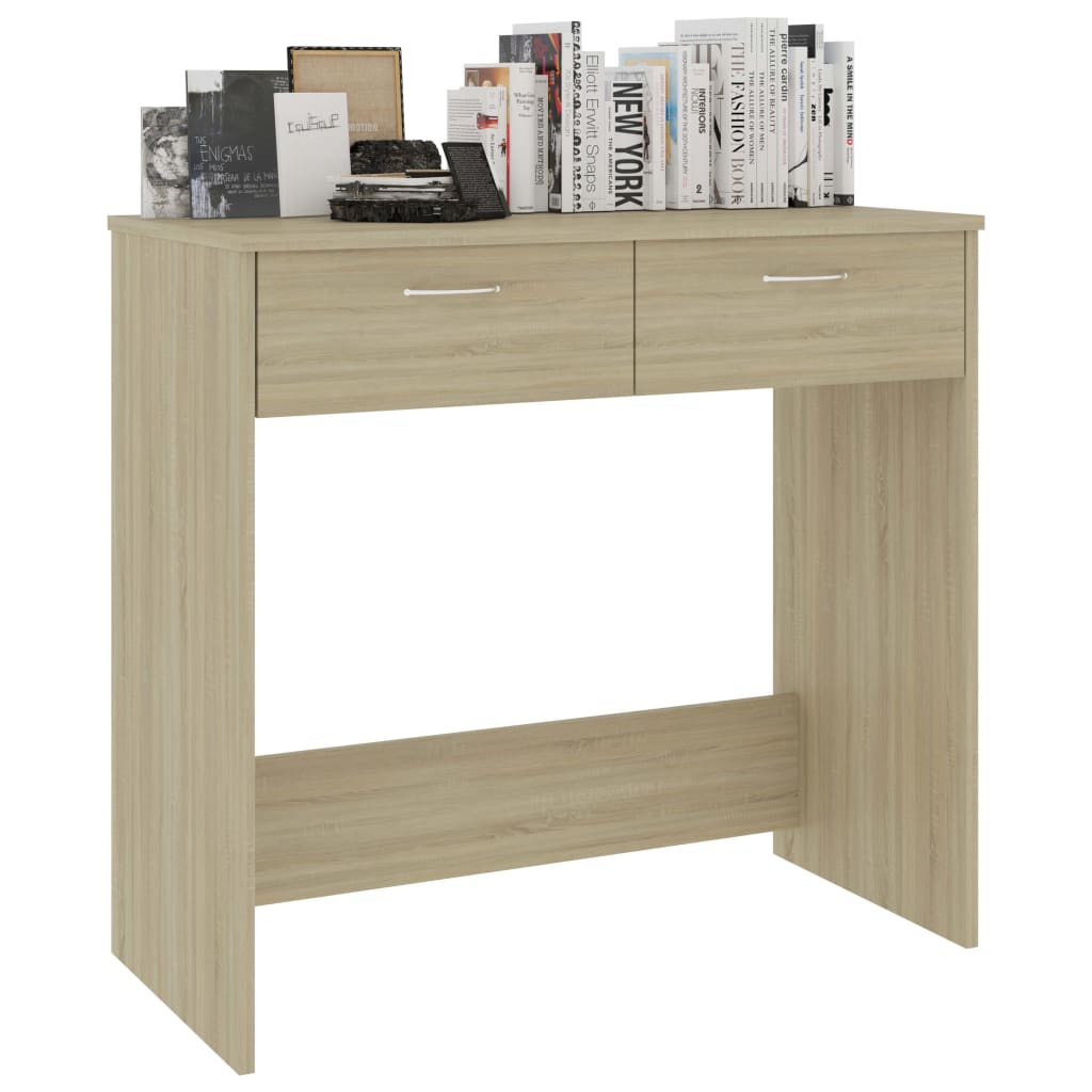 Skrivebord sonoma eik 80x40x75 cm konstruert tre