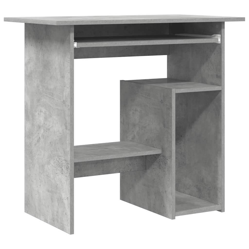 Skrivebord betonggrå 80x45x74 cm konstruert tre