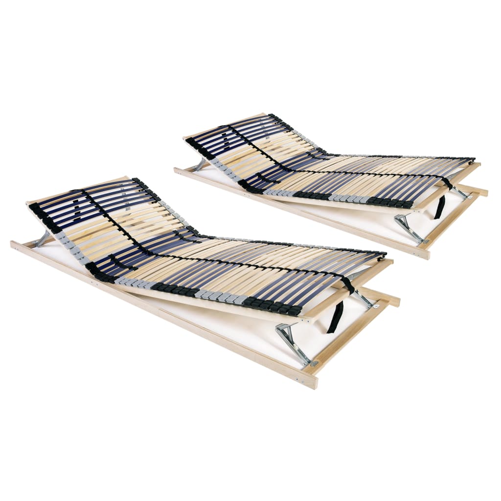 Spilebaser 2 stk med 42 lameller 7 soner 90x200 cm