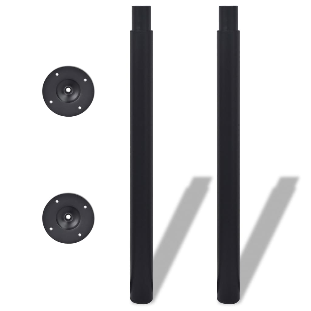 Teleskopiske bordben 4 stk svart 710 mm-1100 mm