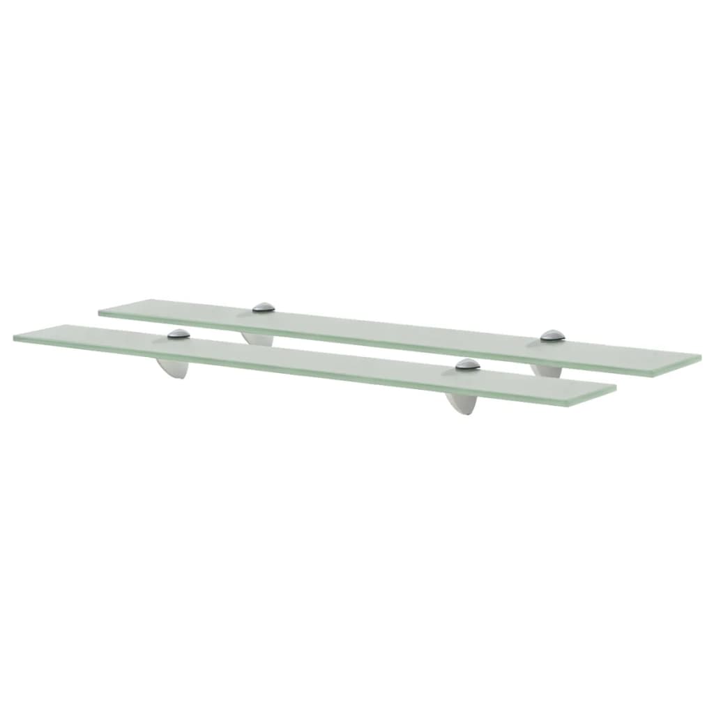 Flytende hyller 2 stk glass 70x20 cm 8 mm