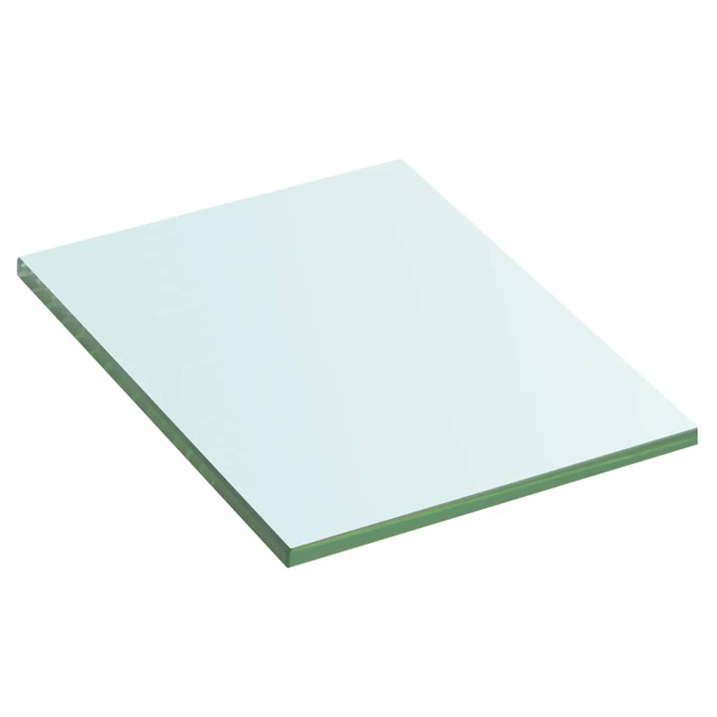 Hyllepaneler 2 stk klart glass 20x15 cm