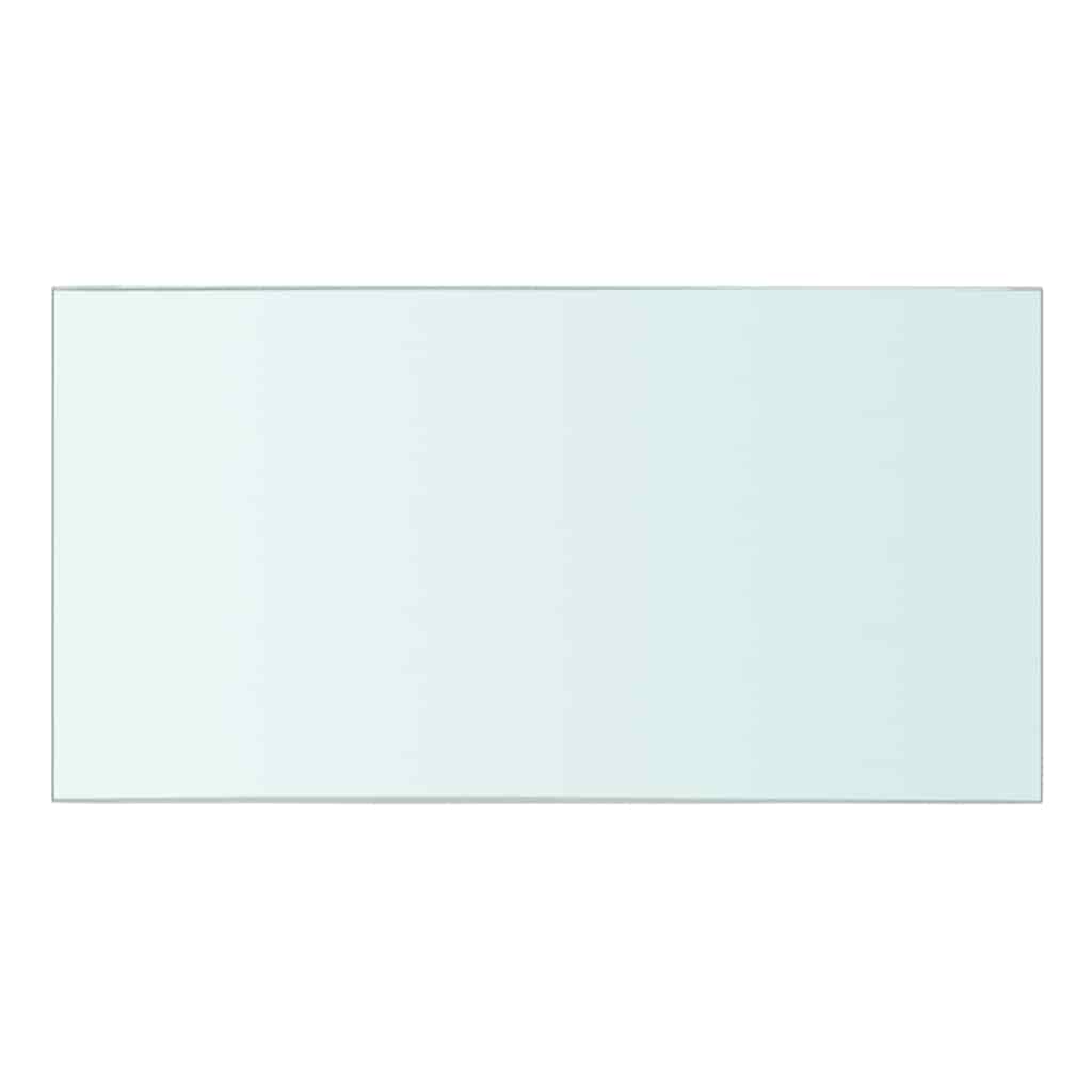 Hyllepaneler 2 stk klart glass 30x12 cm