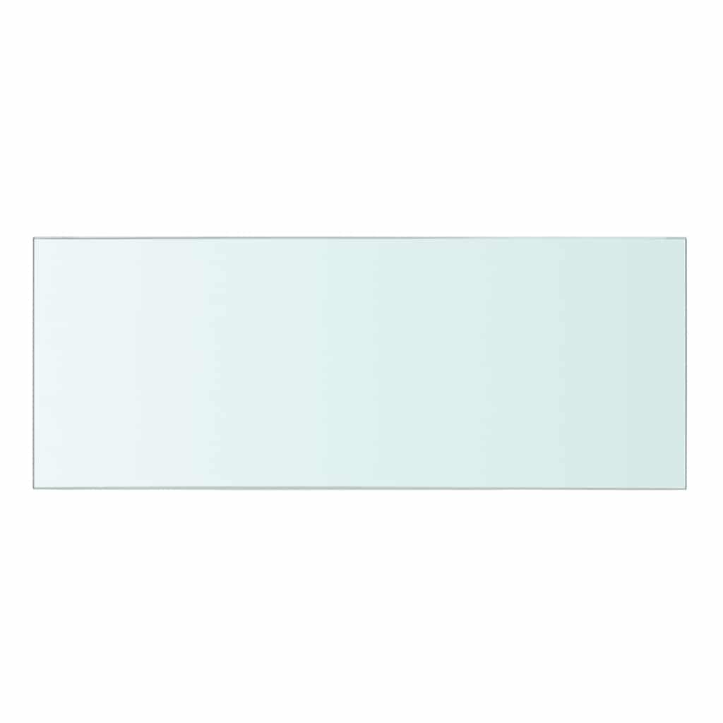 Hyllepaneler 2 stk klart glass 40x15 cm