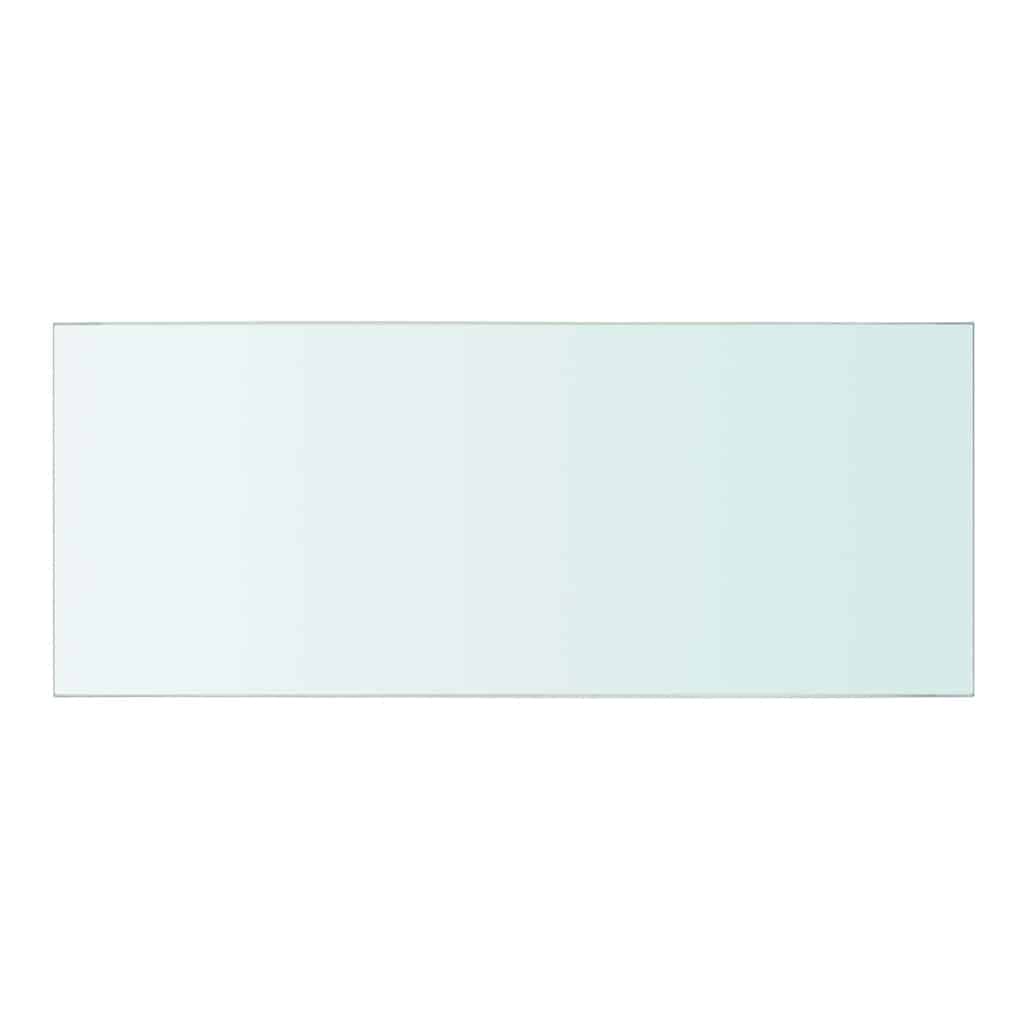 Hyllepaneler 2 stk klart glass 50x20 cm