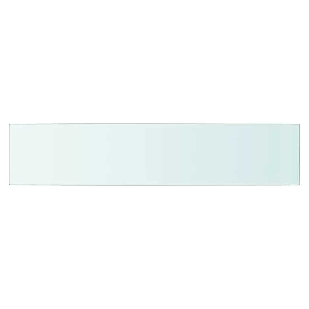 Hyllepaneler 2 stk klart glass 70x15 cm