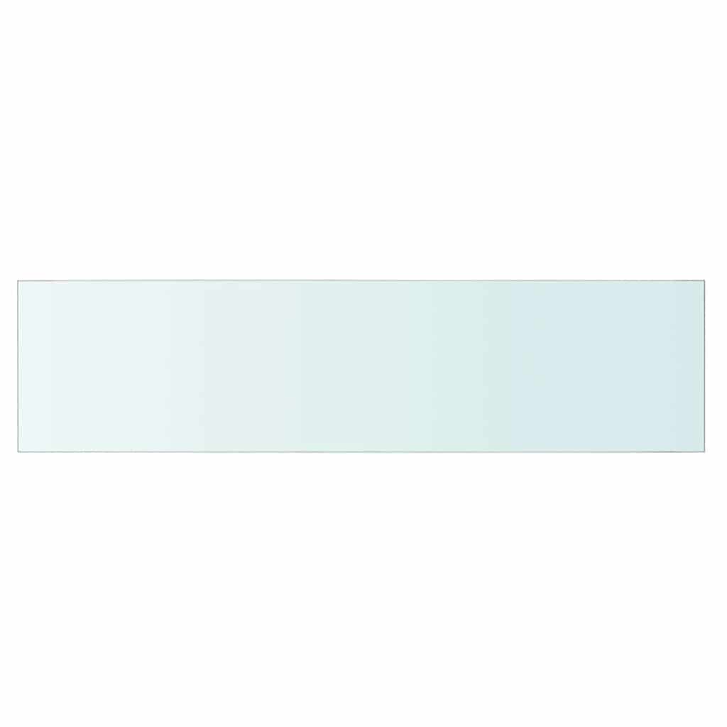 Hyllepaneler 2 stk klart glass 80x20 cm