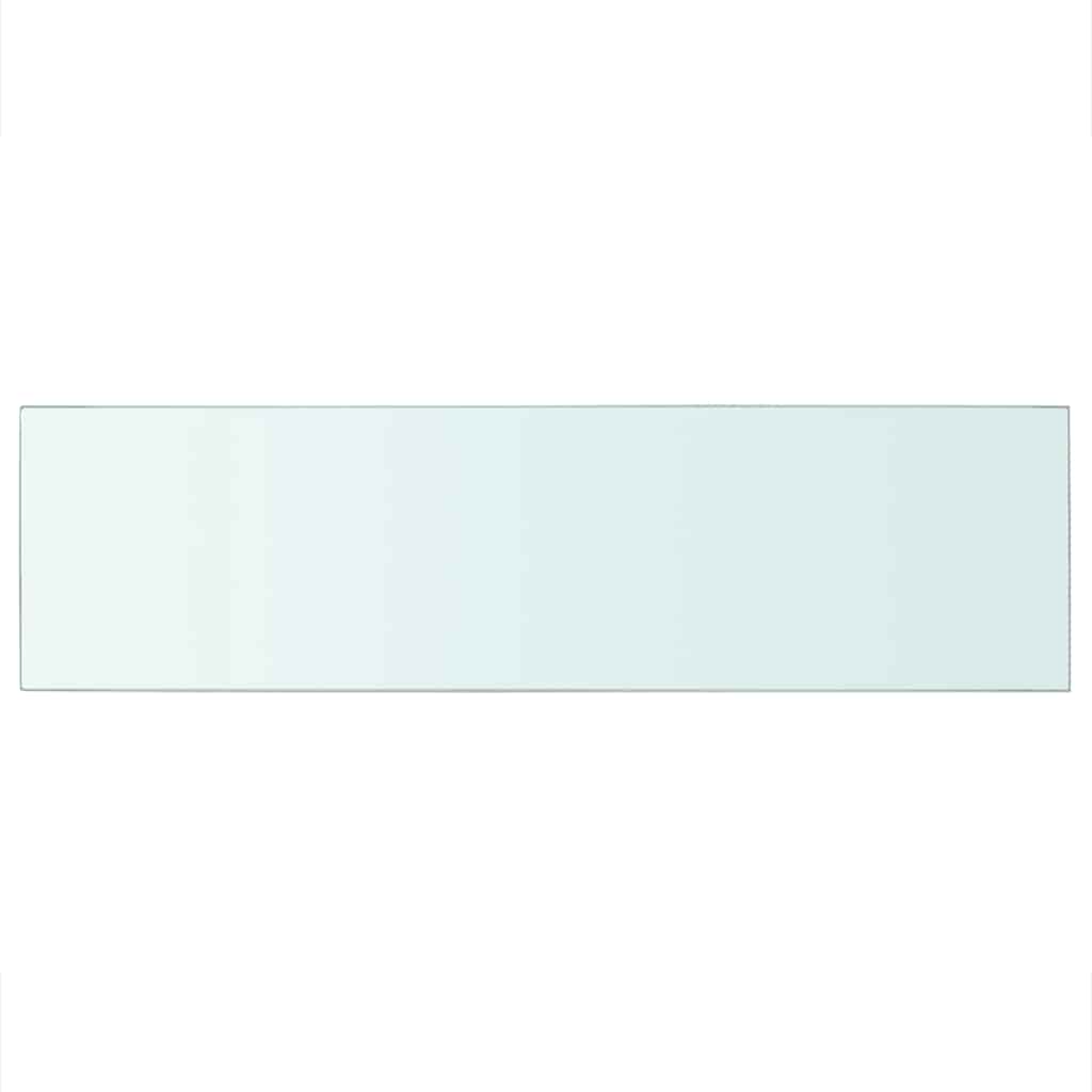 Hyllepaneler 2 stk klart glass 90x25 cm