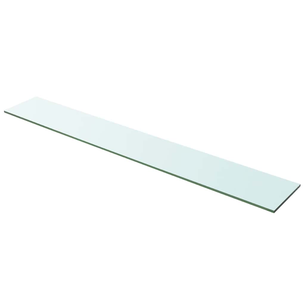 Hyllepaneler 2 stk klart glass 100x15 cm
