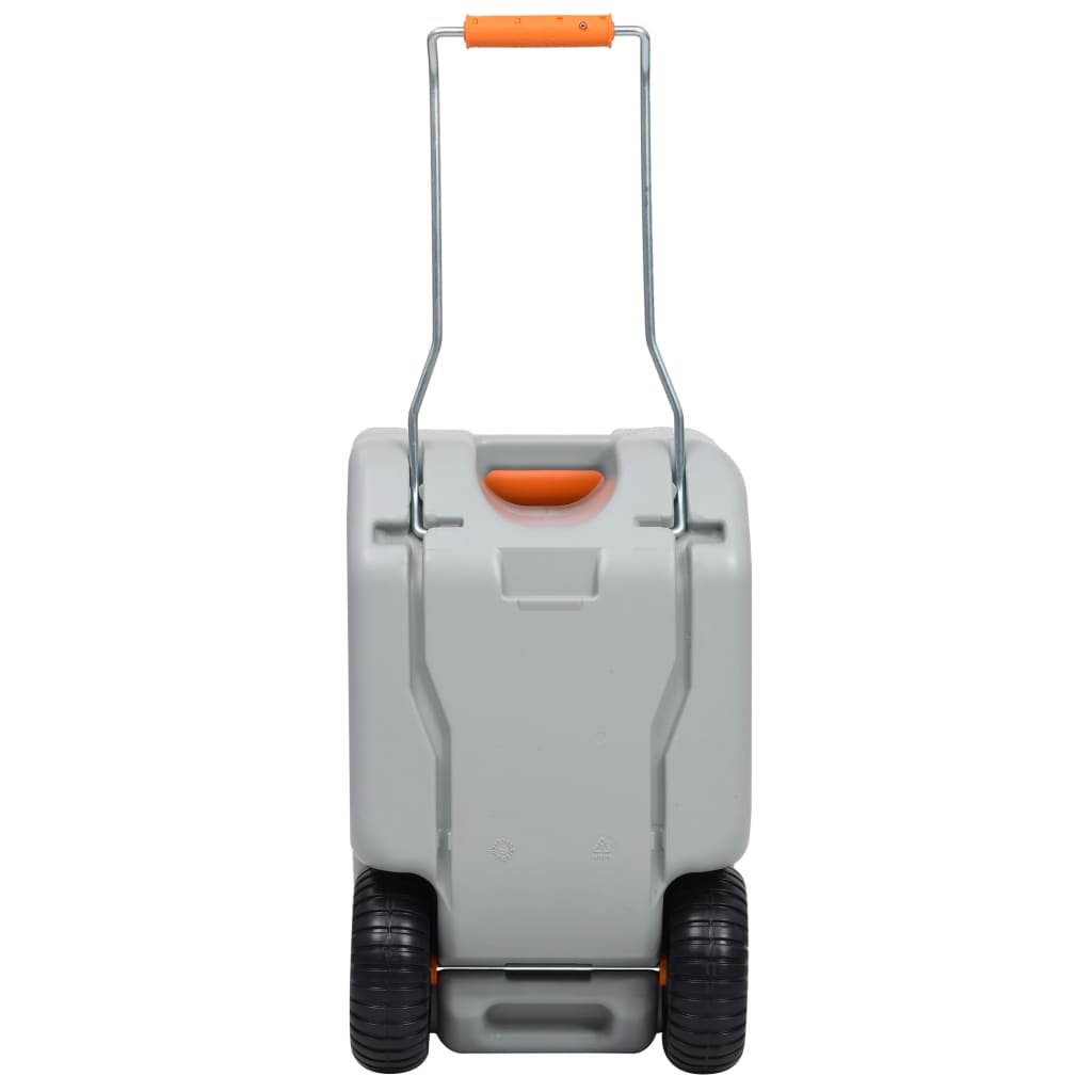 Vanntank med hjul for camping 25 L grå vidaXL
